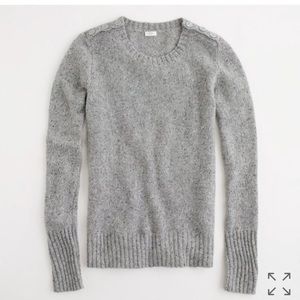 J. Crew grey lambs wool button shoulder sweater
